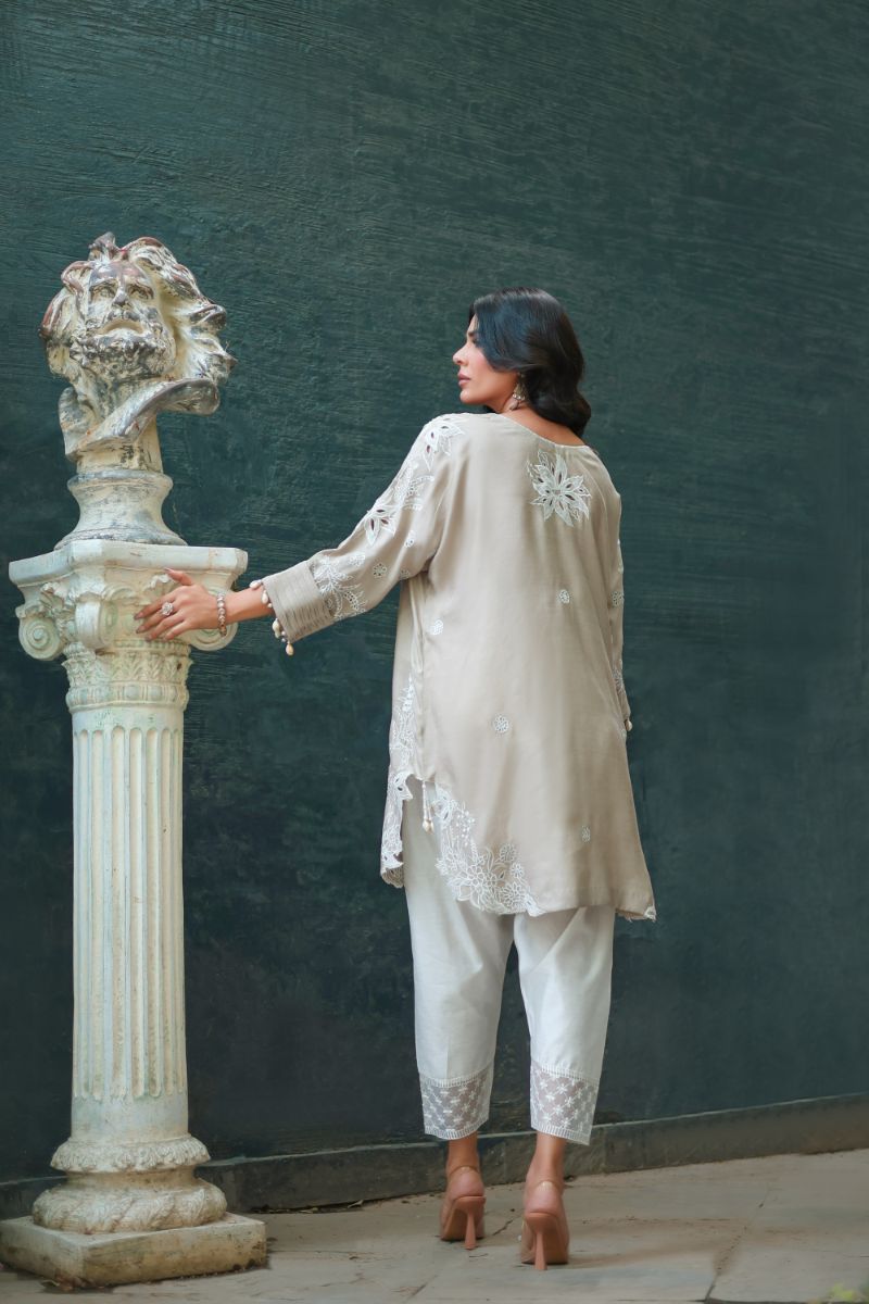 Reema Ahsan - Zyrah - Khadi Silk - Beige - 2 Piece