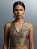 Maheen Khan Zarina Saree Blouse Grey 1 Piece