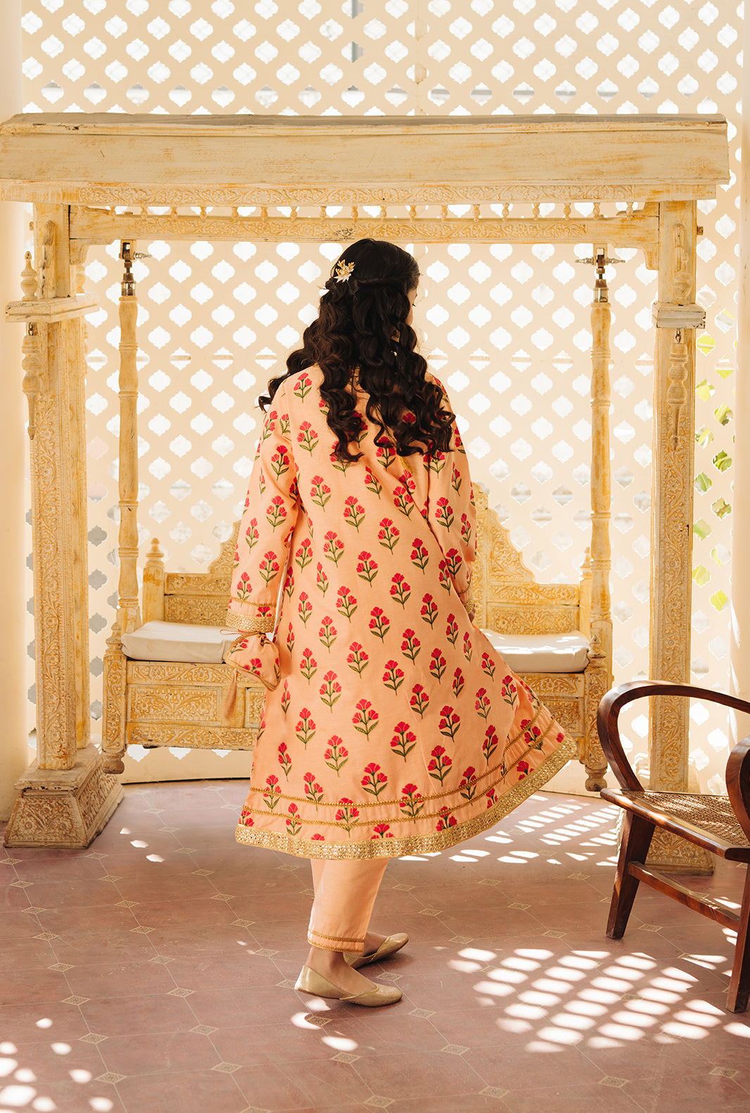 Hummingbirdspk - Gul-e-Dawoodi - Block Printed Suit (3 Piece)