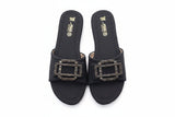Milli Shoes - Black Casual Buckle Slide