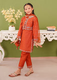 Modest - Embroidered Brown Khaddar Suit For Girl - 3 Piece