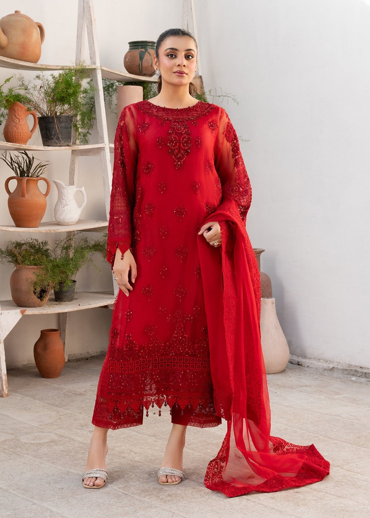 Laleen Divine 3 Piece Suit Red