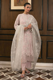 Cross Stitch - PETAL PURPLE - Chiffon - 3 Piece - Unstitched
