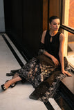 Cross Stitch - CHARCOAL VOID - Chiffon - 3 Piece - Unstitched