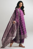 Cross Stitch - GRAPE RED - Chiffon - 3 Piece - Unstitched