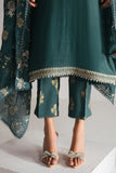 Cross Stitch - EMERALD GREEN - Chiffon - 3 Piece - Unstitched