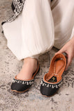 JootiShooti - Pearl Dusk Black Khussa For Women