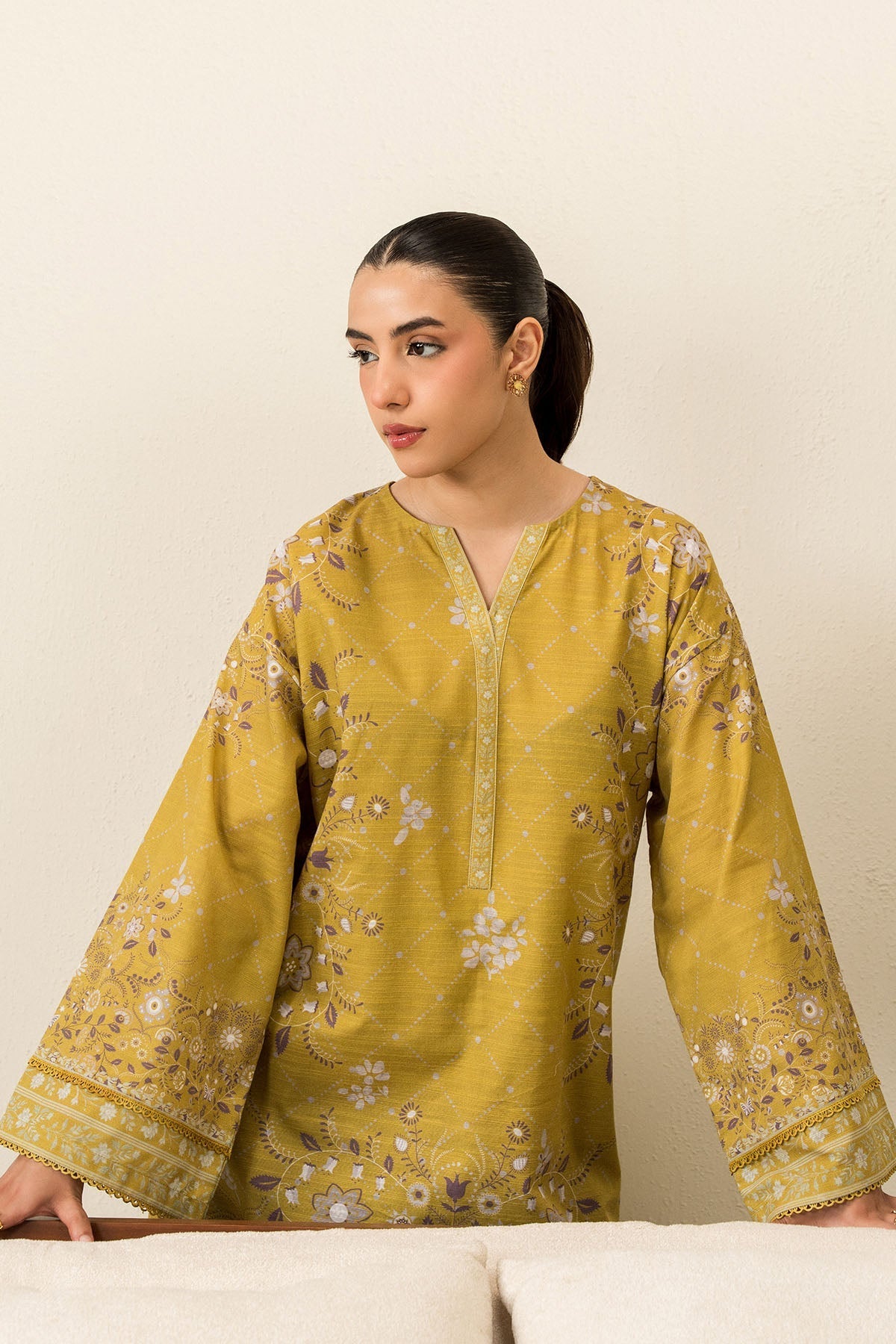 Cross Stitch - Amber Bling - 2 Piece -  Khaddar Linen Suit - Unstitch