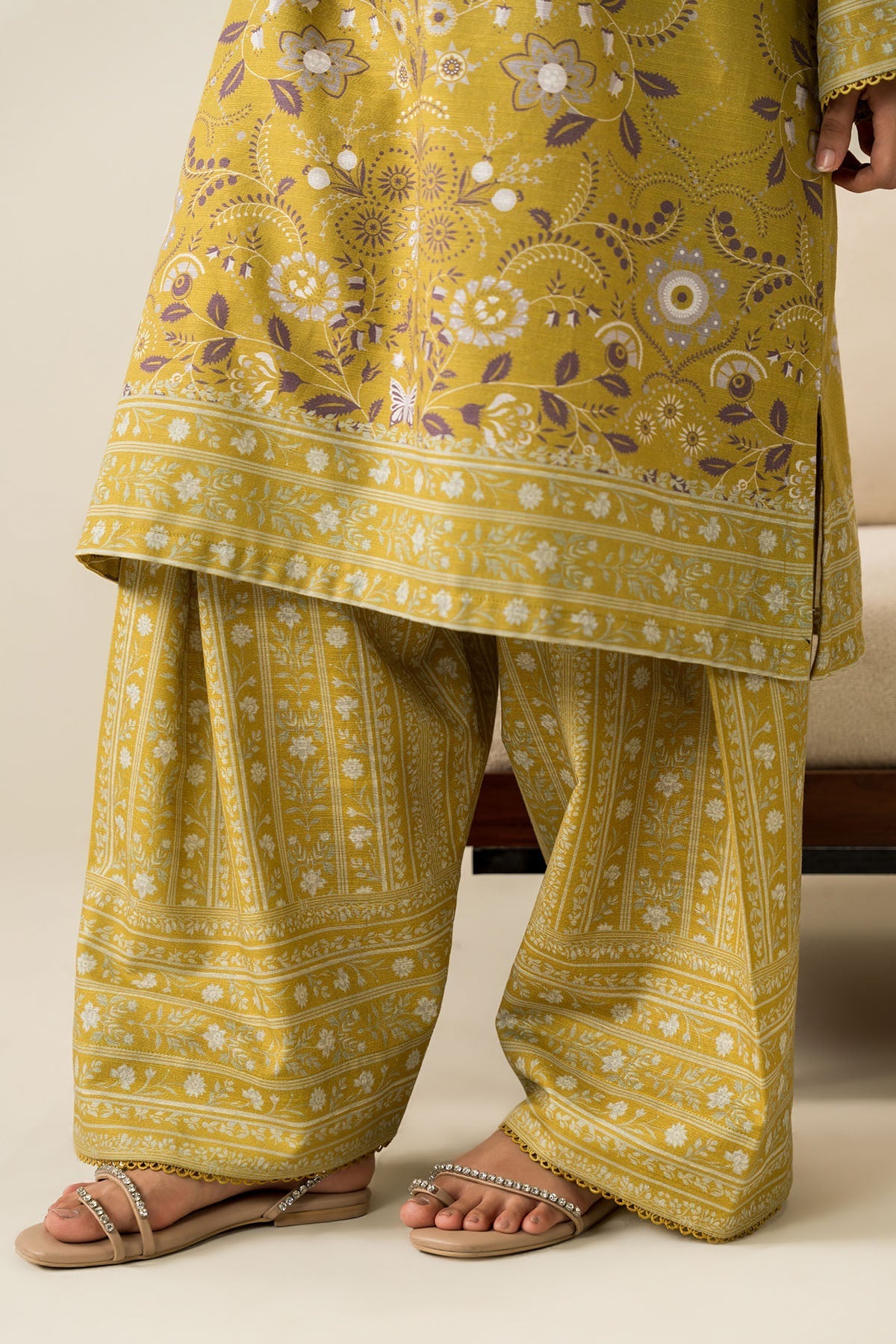 Cross Stitch - Amber Bling - 2 Piece -  Khaddar Linen Suit - Unstitch