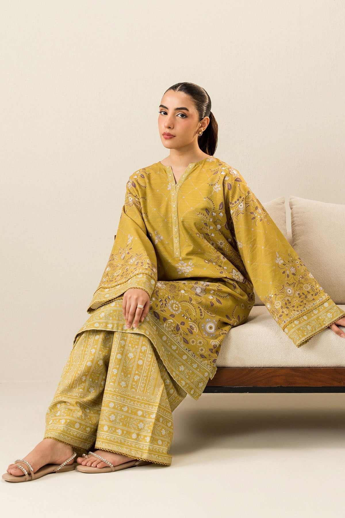 Cross Stitch - Amber Bling - 2 Piece -  Khaddar Linen Suit - Unstitch
