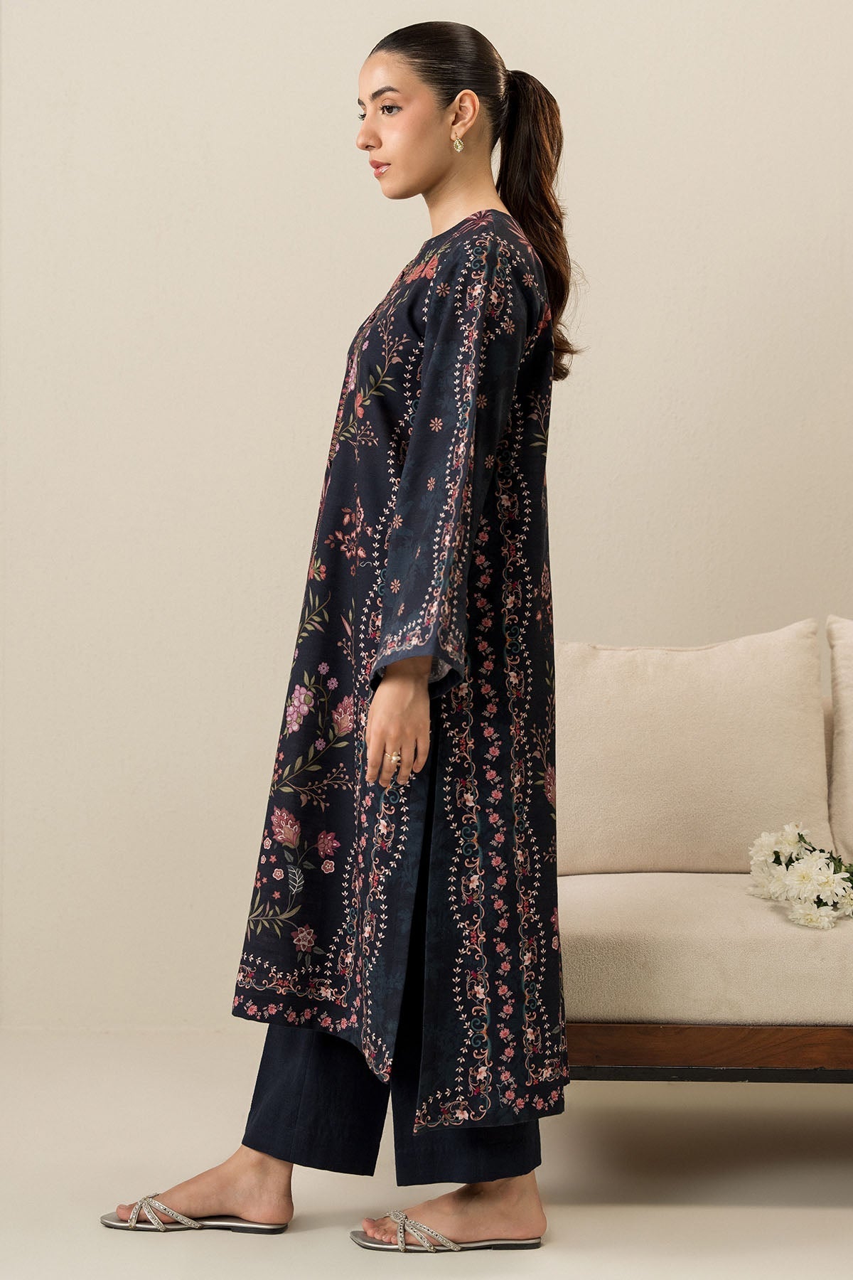 Cross Stitch - Midnight Pearl - 2 Piece -  Khaddar Printed Suit - Unstitch