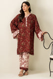 Cross Stitch - Floral Symphony - 2 Piece -  Linen Printed Suit - Unstitch