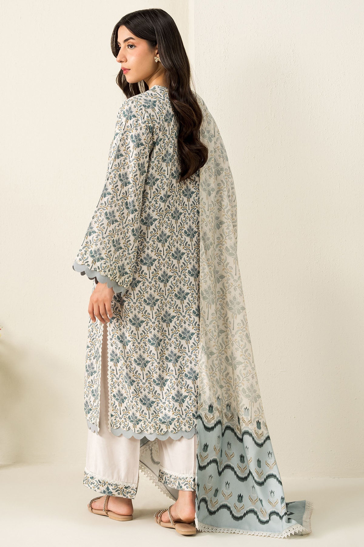 Cross Stitch - Coconut Haze - 3 Piece -  Linen Printed Suit - Unstitch