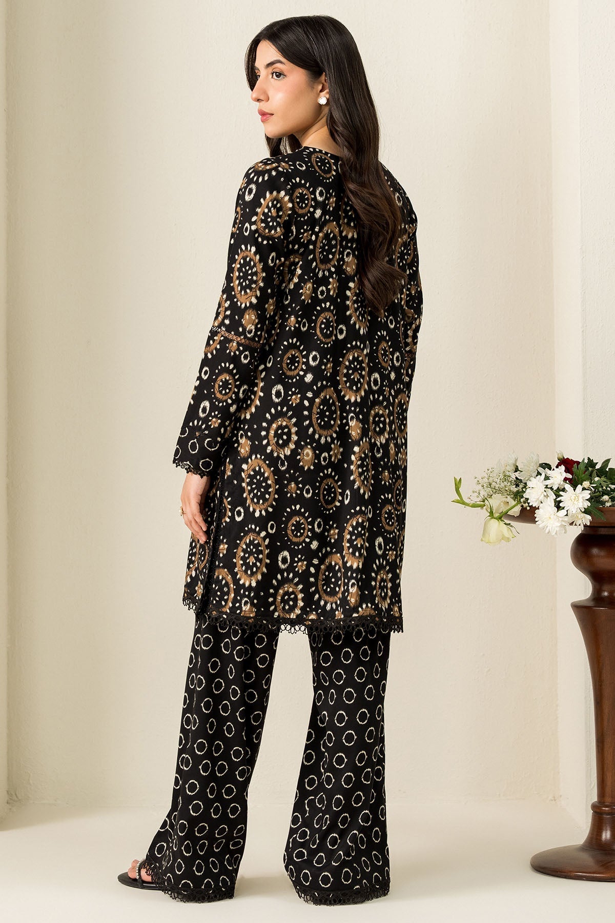 Cross Stitch - Urban Ikat - 2 Piece -  Linen Printed Suit - Unstitch