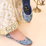 JootiShooti - Bandhani Cobalt Khussa For Women