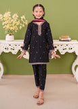 Modest - Embroidered Black Khaddar Suit For Girl - 3 Piece