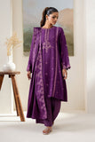 Cross Stitch - Purple Hue Linen Suit For Women - Purple - 2 Piece