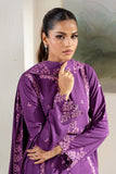 Cross Stitch - Purple Hue Linen Suit For Women - Purple - 2 Piece