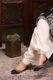 JootiShooti - Pearl Dusk Black Khussa For Women