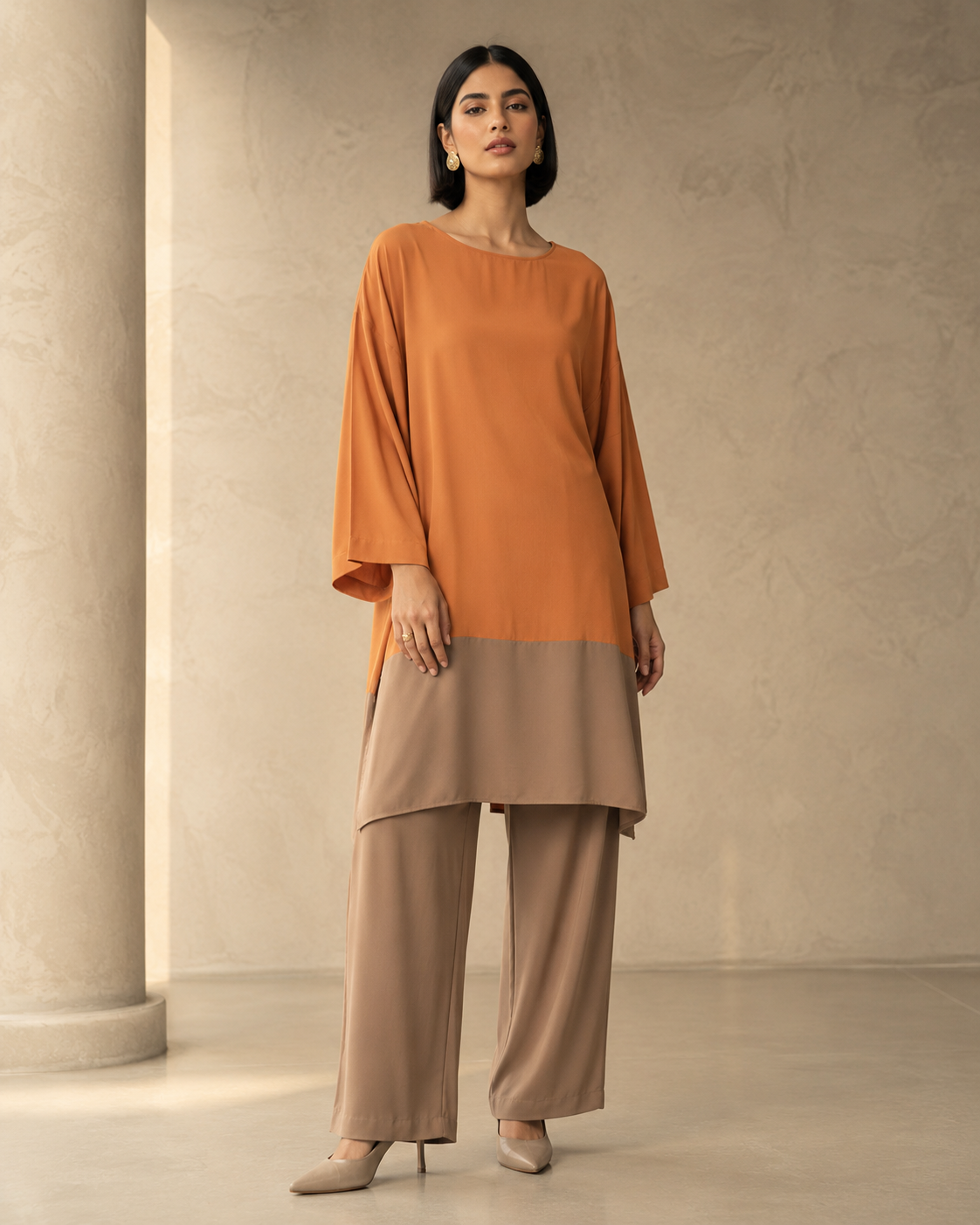 Gulabo Desert Chic Co-ord set Rust / Brown 2 Piece