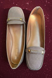 Milli Shoes - Semi Formal Loafers For Women - Shimmer Taupe