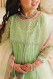 Hummingbirdspk - Zinnia Mint & Peach Lengha Set 4 Piece