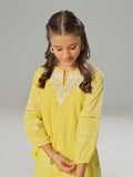 Oaks - Embroidered Pret Shirt Trouser Dobby Yellow  - 2 Piece