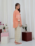 Oaks - Printed Lawn Suit For Girl - Orange - 2 Piece
