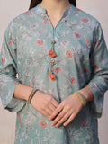 Oaks - Embroidered Pret Shirt & Trouser Masoori Lawn Green  - 2 Piece