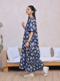 Oaks - Printed Pret Kurti Lawn Blue  - 1 Piece