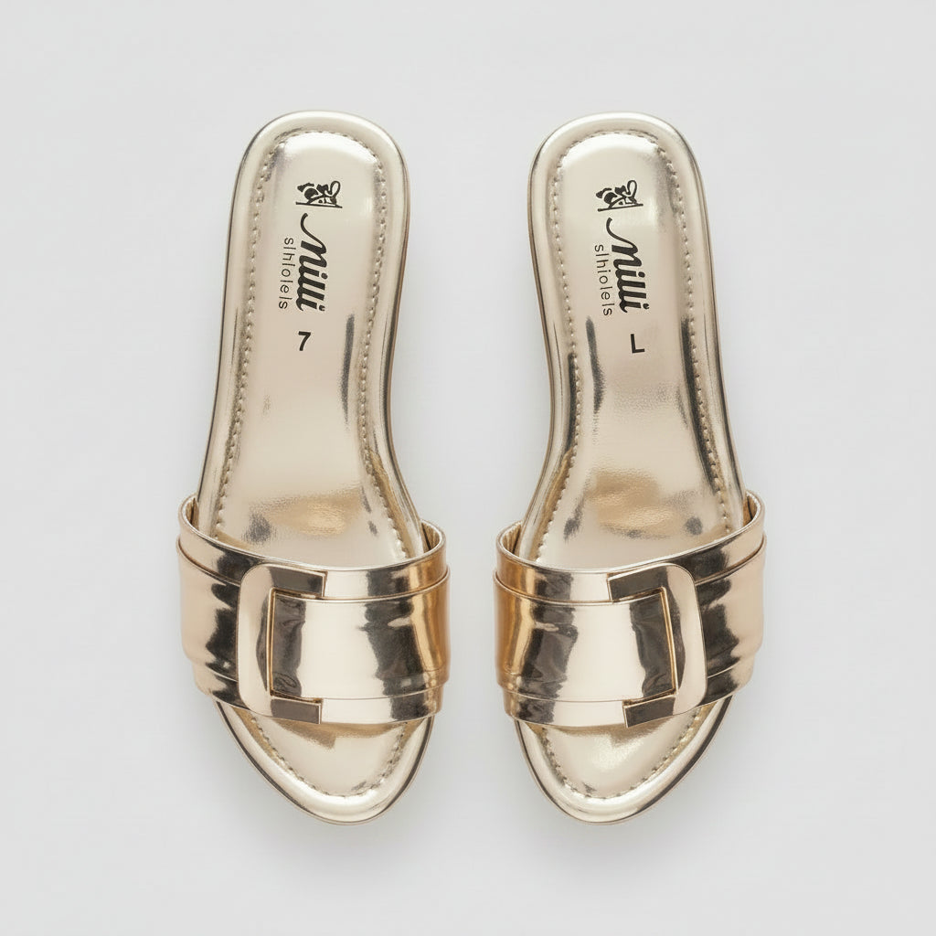 Milli Shoes - Golden Wedge Heels