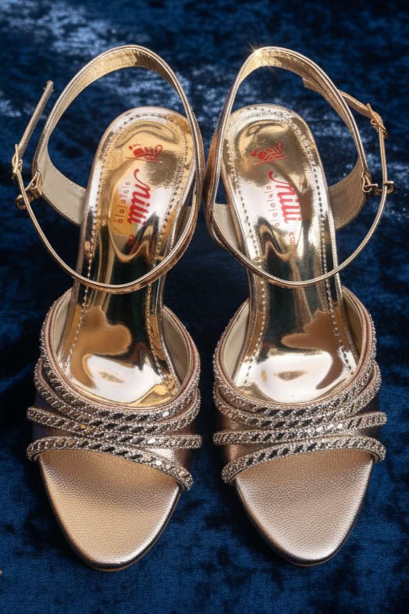 Milli Shoes - Formal High Heels Sandals For Women - Rose Gold