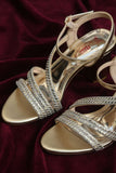 Milli Shoes - Fancy High Heels Sandals For Women - golden