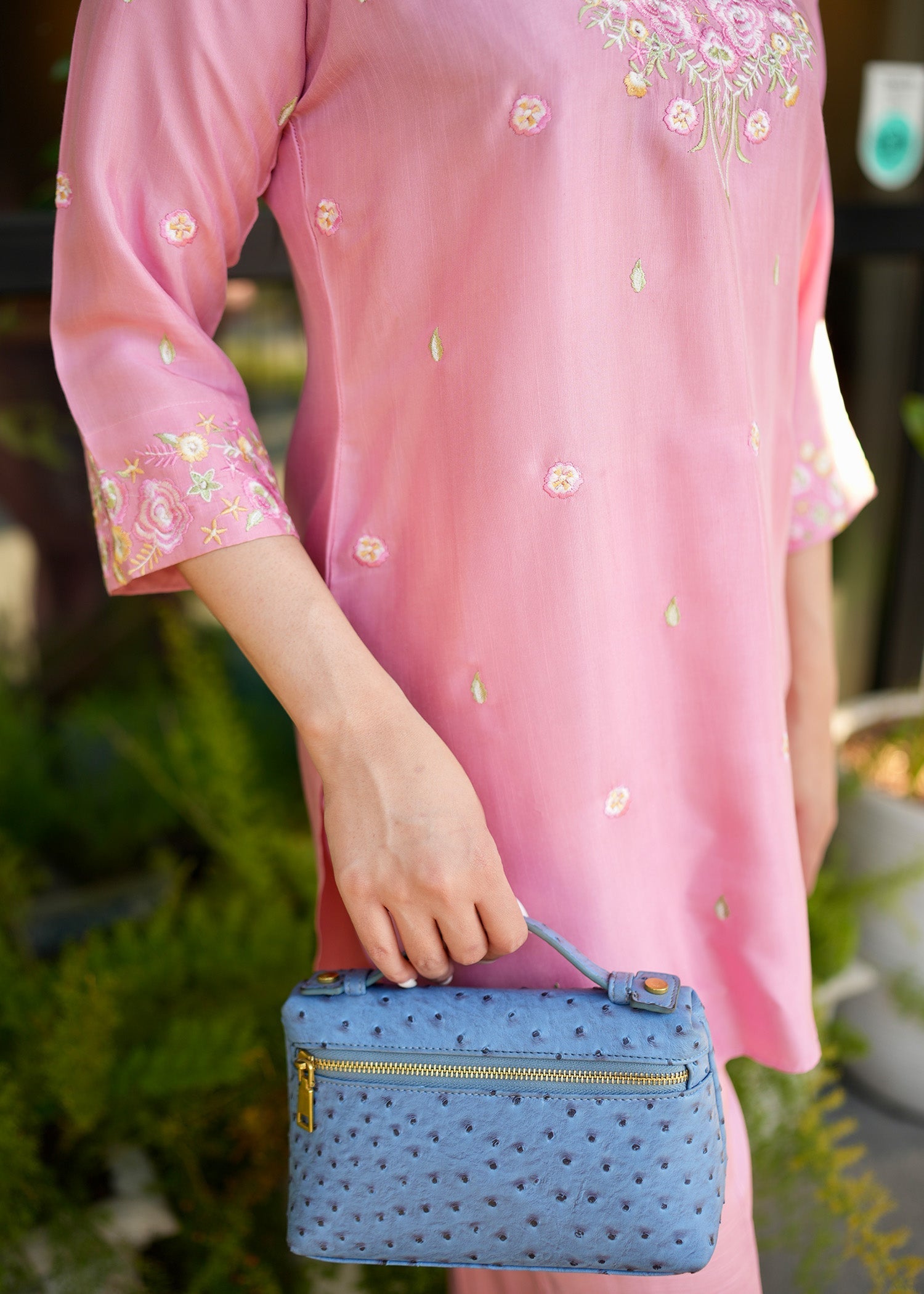 Allure by IH - LESLIE - Pink Pastel - Raw Silk - 2 Piece