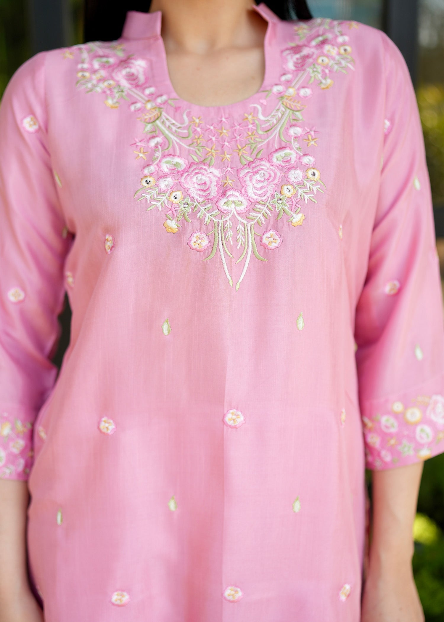 Allure by IH - LESLIE - Pink Pastel - Raw Silk - 2 Piece