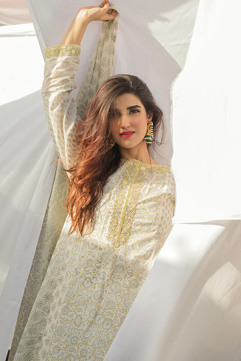 Pinktree Khushboo 2 Piece Suit Ivory