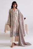 Cross Stitch - Iznik Bloom - Linen Printed Suit - 3 Piece - Unstitch