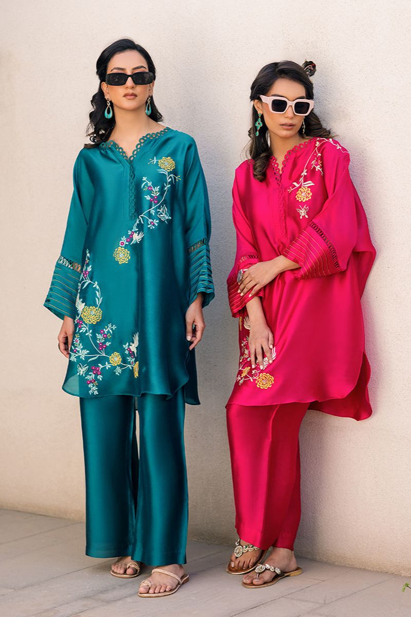 Deepak Perwani - Kut320 - Shisha Silk - Vibrant Green - 2 Piece