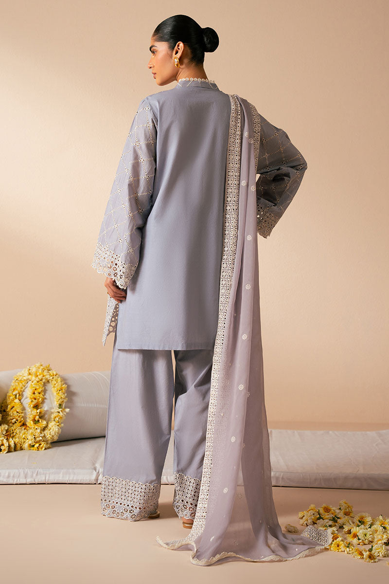 Cross Stitch - LAVENDER AURA - Chikankari Lawn - 3 Piece - Unstitched