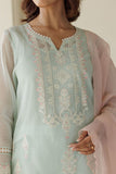 Deepak Perwani - Lilla 2 - Cotton Net - Ice Blue - 3 Piece