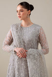 Cross Stitch - PEARL GRAY - Chiffon - 4 Piece - Unstitched