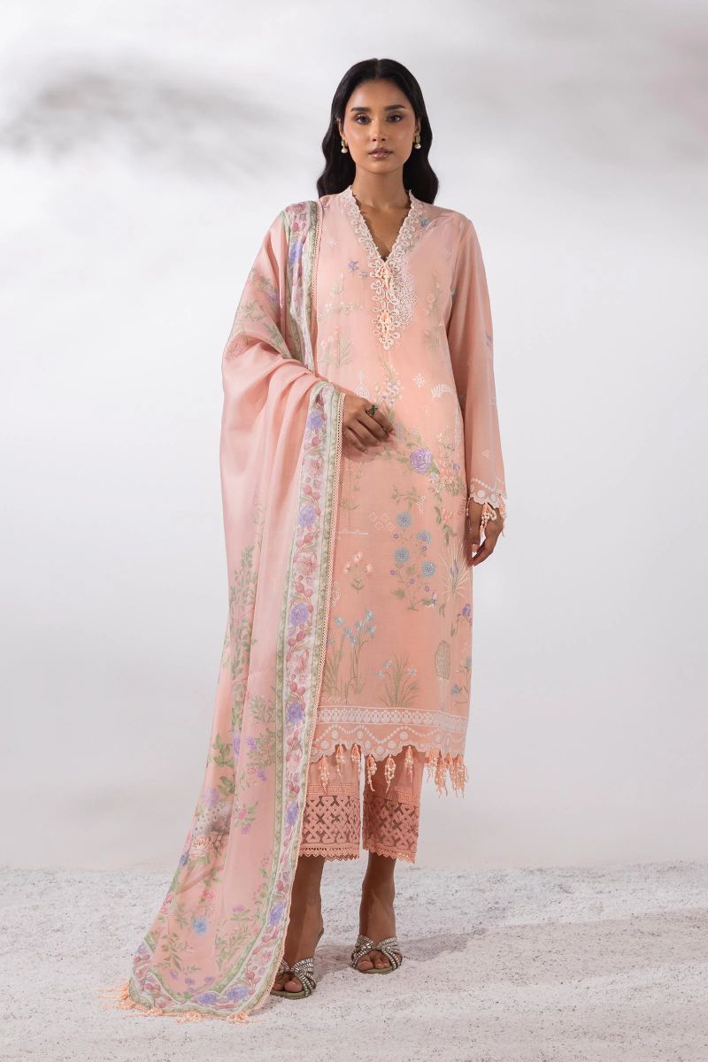 sana Safinaz - M252-010B-CV - Lawn - 3 Piece - Unstitched