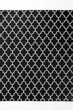 Black Wolf - SILVER GEOMETRIC SILK ASCOT - Jet Black - 1 Piece