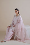 Cross Stitch - Blush Aura Pink Unstitch Suit For Women - 3 Piece