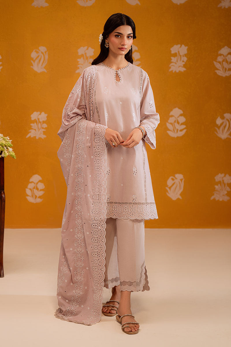 Cross Stitch - Tender Grace Chikankari Lawn Unstitch Suit For Women - 3 Piece