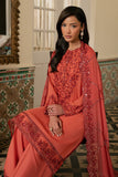 Cross Stitch - Faded Rose Chiffon Suit For Women - Orange - 3 Piece