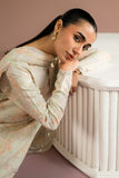 Cross Stitch - Vanilla Bloom Silk Suit For Women - White - 2 Piece