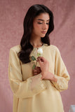 Cross Stitch - Earth Linen Silk Suit For Women - Yellow - 2 Piece