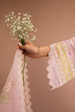 Cross Stitch - Coral Dream Silk Suit For Women - Pink - 2 Piece