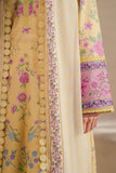 Cross Stitch - Pastel Bloom Digital Print Lawn Unstitch Suit For Women - 3 Piece